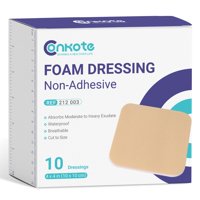 Aderezos De Espuma Conkote, Almohadillas Estériles No Adhesivas, Paquete De 10 Unidades, 4 X 4