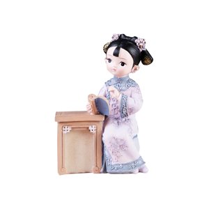 Magideal - Estatuilla De Muñeca Antigua Tradicional Para Niña, Estatua Artesanal, Escultura Coleccionable Para Oficina, Dormitorio, Decoración De Mesa, Regalo De Leer El Libro