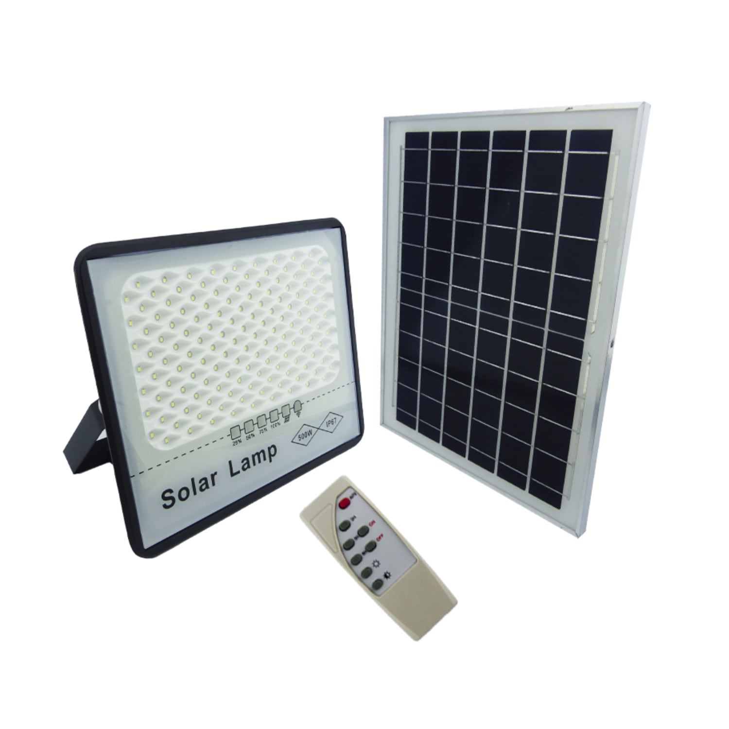 Importclick - Proyector Solar Led 500 Watt Metal Plano Panel 142 Led