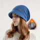 thumbnail image 1 of 1PCS Winter Beanie Hats With Short Brim, Thermal Knitted Textured Fleece Ski Baggy Winter Hat Skiing Cycling For Women, 1 of 3