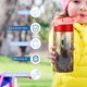 thumbnail image 5 of El Robot SalvajeBotella de Agua con Tapa Pop Top de Un Toque, Acero Inoxidable, a Prueba de Fugas, para Deportes, Botella Infantil rosa 12 oz, 5 of 6