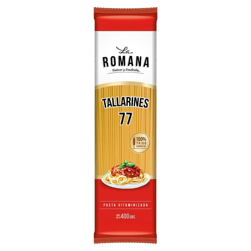 Fideo Pasta Tallarines N°77 Bolsa 400 g La Romana