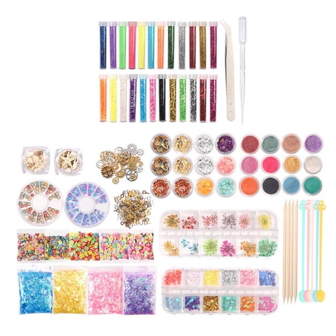 Magideal - Juego De Accesorios De Decoración De Resina, Decoración De Arte Epoxi, Rellenos De Epoxi, Adornos De Arte De Uñas De Lentejuelas Para Decoración Del H
