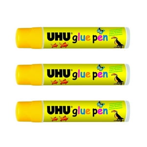 Pegamento Uhu Glue Pen 50Ml. 3 Unid Blanco