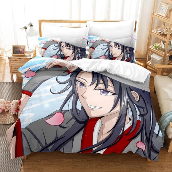 New Mo Dao Zu Shi The Grandmaster of Demonic Cultivation Bedding Set Anime three-piece set Adult Kid Bedroom Duvet cover Sets Bed Sheets