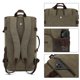 thumbnail image 3 of Mochila De Gimnasio Vintage De Lona Verde 0 9 Kg, 3 of 9