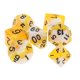 thumbnail image 2 of 7 Uds Dados Digitales De Varios Lados D4 D6 D8 D10 D12 D20 Para Juegos De Mesa Juguetes Accesorios Amarillo Blanco, 2 of 5