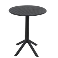 Escandinavia - Mesa Cocina Terraza Jardín Redonda Rostad 77X60X60Cm Negra