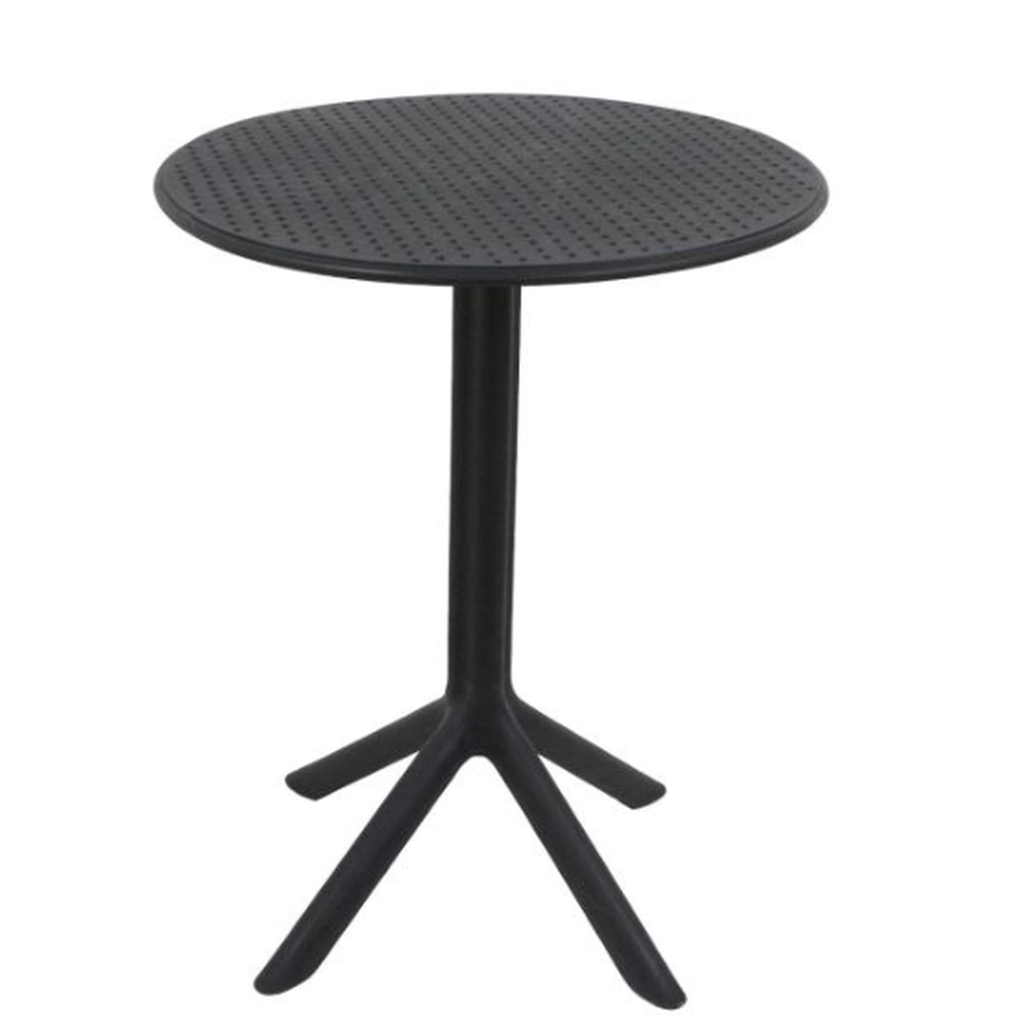 Escandinavia - Mesa Cocina Terraza Jardín Redonda Rostad 77x60x60cm Negra