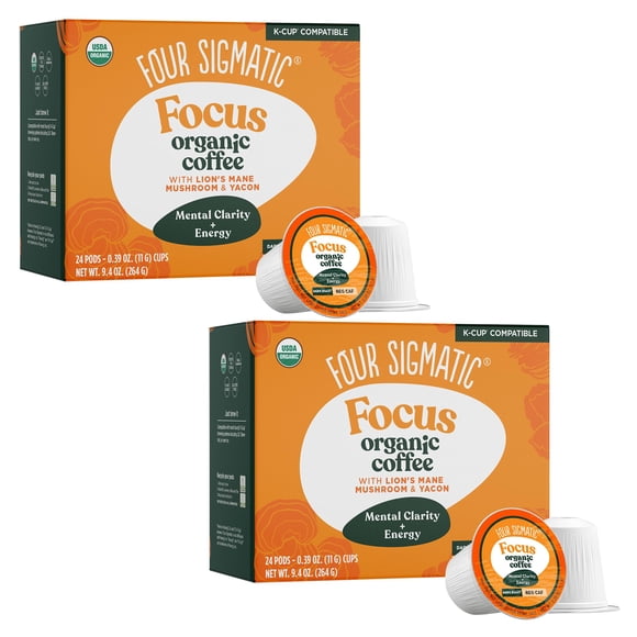 Café K-Cups Four Sigmatic Mushroom, orgánico, tostado oscuro, 48 unidades