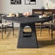 thumbnail image 1 of Round Dining Table for 4-6,47 Inch Round Dinner Table with Wooden Tabletop and Storage Base,Farmhouse Dining Table,Wood Kitchen Table for Dining Room,Kitchen, Living Room,Black(Table Only), 1 of 3