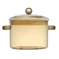 Bothyi - Olla Para Estufa Con Tapa Utensilios De Cocina Olla Caliente Transparente Para Fideos De Sopa 1.9L