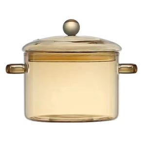 Bothyi - Olla Para Estufa Con Tapa Utensilios De Cocina Olla Caliente Transparente Para Fideos De Sopa 1.9L