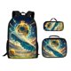 thumbnail image 1 of Set de mochila Ialtsidws de 43 cm con temática de fútbol, lonchera y estuche, 1 of 9