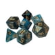 thumbnail image 5 of 7 Piezas De Dados Poliédricos De Doble Color D6 D4 D8 D10 (00-90 Y 0-9) D12 D20 Azul Negro, 5 of 5