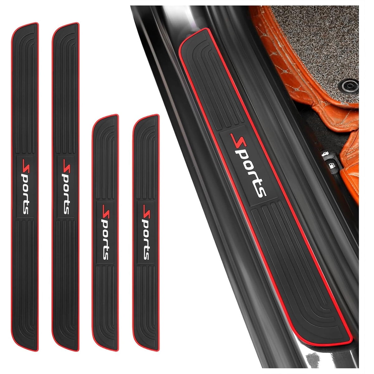 Protector Zacalo Puerta Auto Kifidan Goma Antideslizante 4pcs