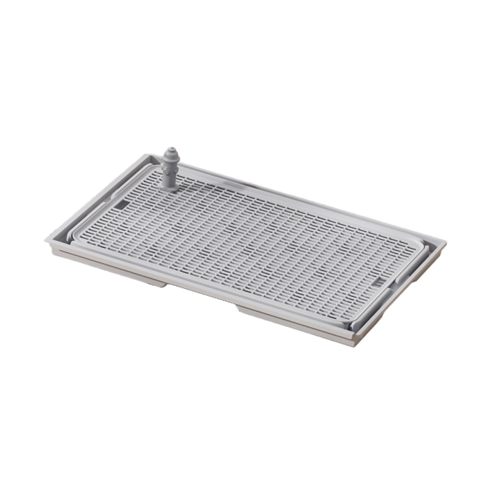 Inodoro Para Perros A Prueba De Fugas, Bandeja Para Orinar Fácil De Limpiar Para Conejos, Cachorros, Animales Pequeños, Gris Claro
