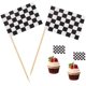 thumbnail image 1 of Banderitas de Palillo de Carreras a Cuadros FHZJKJX 100 Piezas, 1 of 3