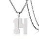 thumbnail image 1 of 1pc Stylish Stainless Steel Men's Athletes Number Pendant Necklace - Perfect for Baseball, Basketball, and Football Teams - Long Chain Necklace with Sports Number - Ideal Gift for Boys, 1 of 5