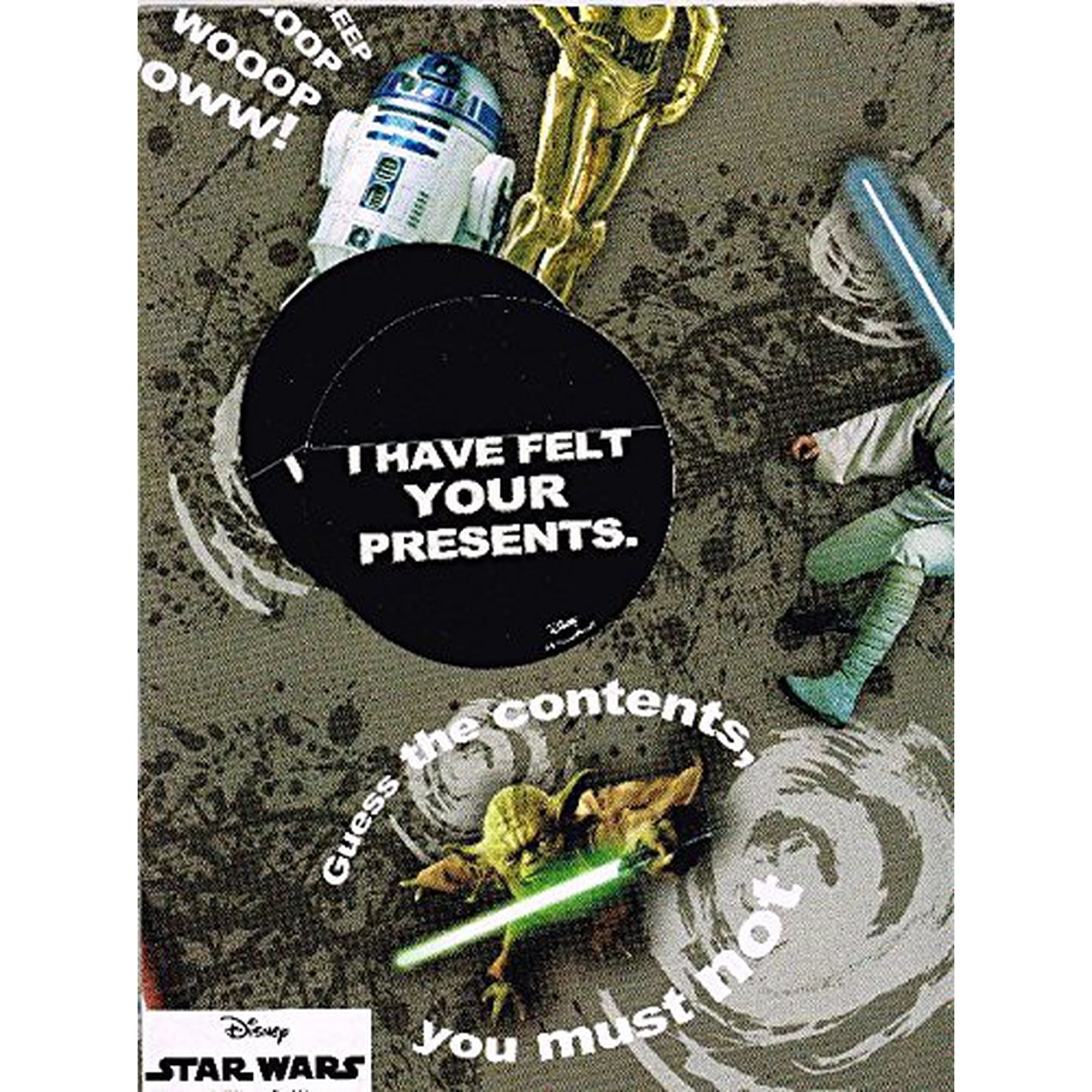 Envoltorio De Regalo De Star Wars Con 2 Hojas Y 2 Etiquetas De Regalo