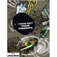 Envoltorio De Regalo De Star Wars Con 2 Hojas Y 2 Etiquetas De Regalo