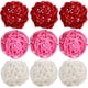 thumbnail image 1 of Bolas de ratán redondas decorativas, 9 piezas de 2 pulgadas de mimbre para decorar el Día de San Valentín, jarrones, cuencos y bodas., 1 of 6