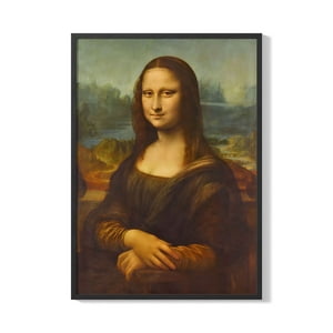 Creango - Cuadro Poster Enmarcado Monalisa La Gioconda Decorativo