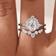 thumbnail image 5 of Juego de Anillos de Moissanita de 1.5 Quilates para Mujer Color D Claridad VVS1 Juego de Anillos Nupciales de Moissanita Anillos de Boda de Plata Esterlina 925 para Mujer Talla 5-9, 5 of 8