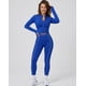 thumbnail image 1 of Set Deportivo para Mujer de 3 Piezas: Chaqueta, Calza de Tiro Alto y Top Strapless, 1 of 12