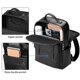 thumbnail image 4 of Mochila Colins Keirs de cuero negro para hombre, 23 litros, para trabajo y viajes, 4 of 9