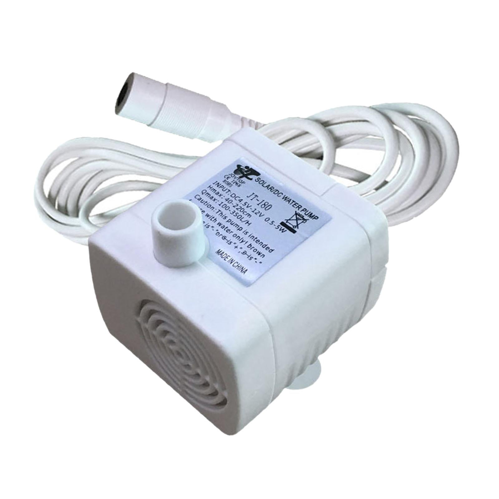 Bomba De Agua Sumergible Bomba De Fuente Silenciosa Para Acuario Hidropónico Estatuario Blanco 12 V