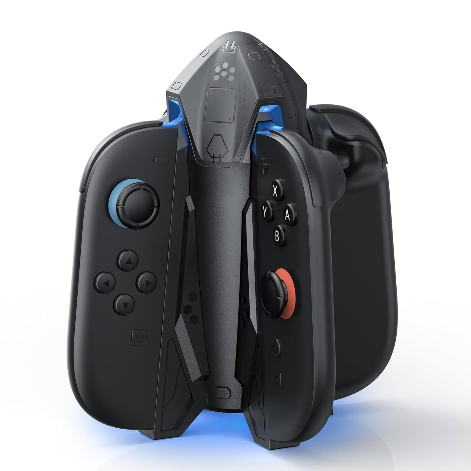 Base De Carga 4-en-1 Aaronmei Para Joy-cons Nintendo Switch 2 Rgb Usb-c Negro