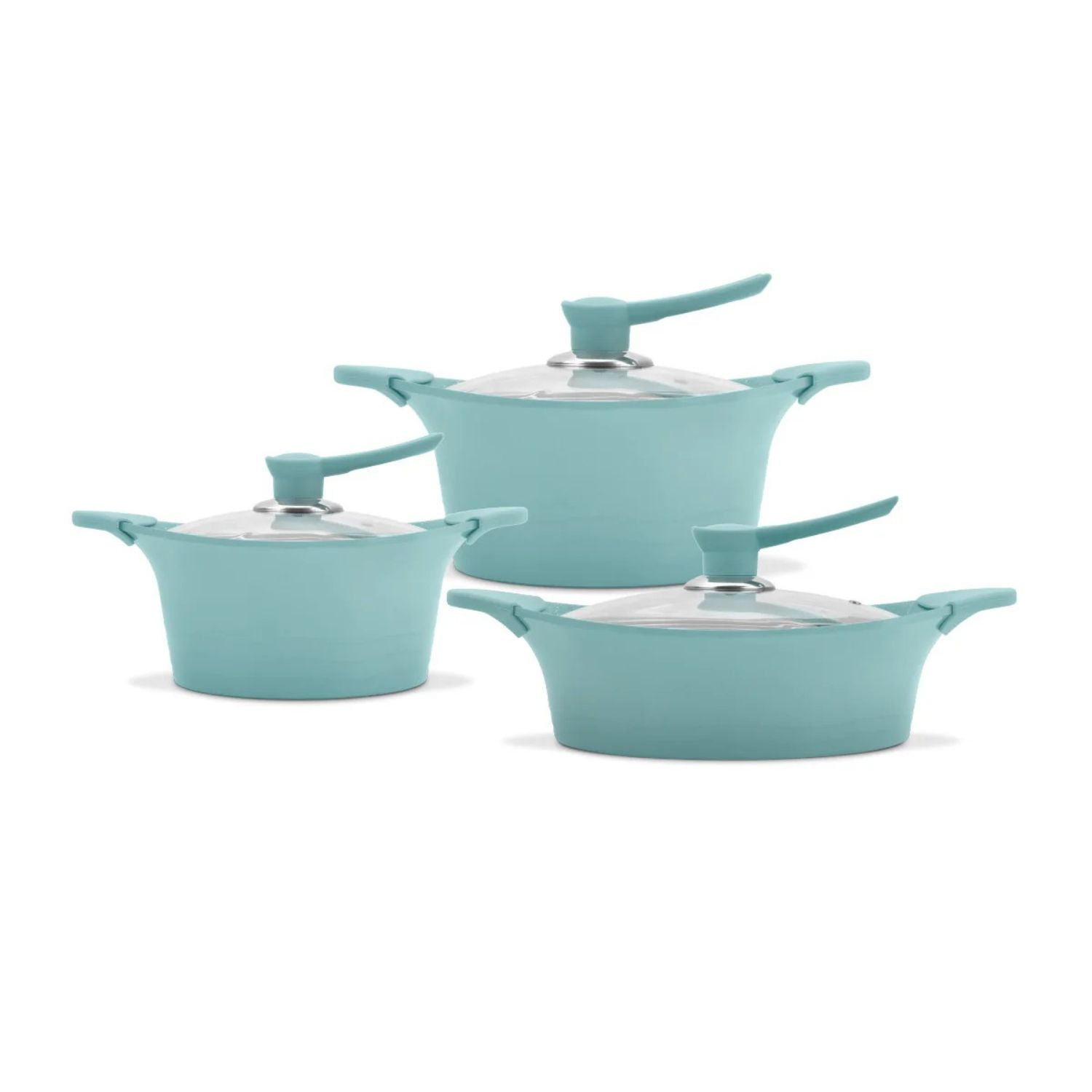 Bateria Cocina Bohlier 6 Piezas Aluminio Fundido Jade