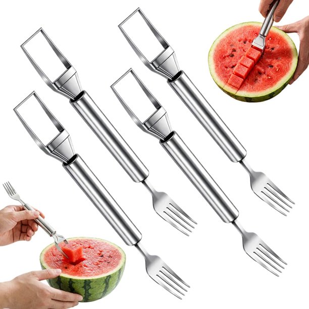 Cortador fruta acero inoxidable 2 en 1 2026 doble cabezal sandía cocina hogar