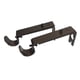 thumbnail image 3 of Soporte de gancho para soporte de pared ajustable para barra de poste de metal de 2 piezas marrón gancho, 3 of 5