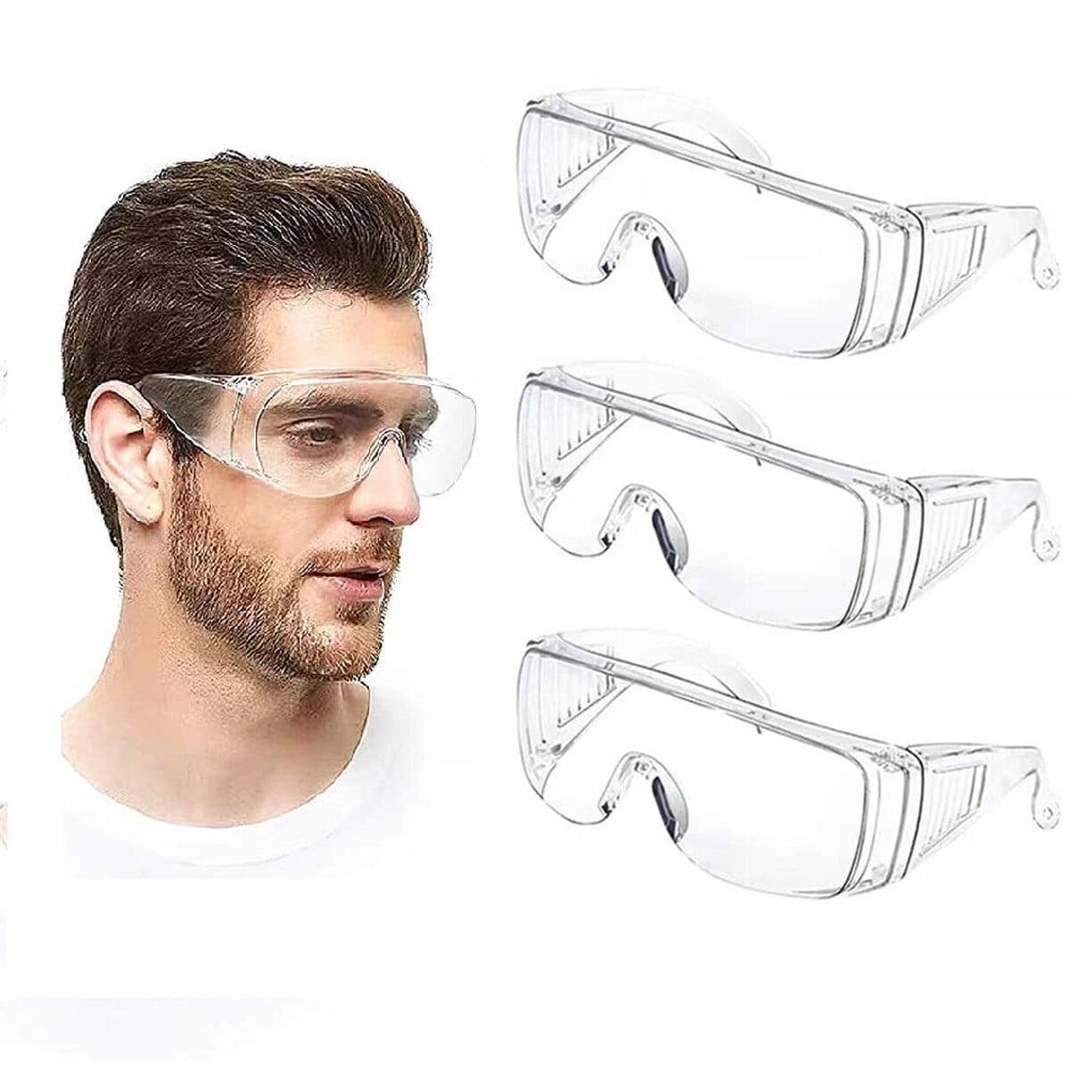 Cindys Tape - Gafas De Seguridad 3pack Antivaho Sobre Anteojos