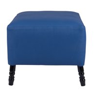 Máxima Design - Pouf Alejandro Diseño Azul Electrico Eco Cuero 54X54X44 Cm