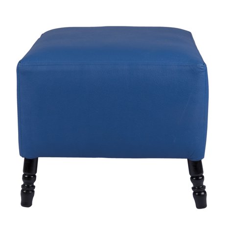 Máxima Design - Pouf Alejandro Diseño Azul Electrico Eco Cuero 54X54X44 Cm