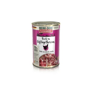 Lata Bewi Dog Perros Adultos Corazones Ave 400 Grs. X 6 Un.