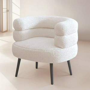 Santú Home & Deco - Sitial Sala De Estar Blanco Sherpa Curvo