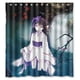 thumbnail image 1 of Cortina de ducha de anime con diseño de chica ángel y ganchos, tamaño 66 x 72 pulgadas, 1 of 3