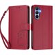 thumbnail image 3 of Funda Cartera Trébol para Samsung Galaxy A15 con Ranuras Tarjetas y Carga Inalámbrica Rojo, 3 of 6
