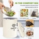thumbnail image 5 of Contenedor de abono Holismo Kitchen para encimera, 5 litros, con tapa y filtro, 5 of 7