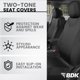 thumbnail image 2 of Fundas de Asiento BDK Negro Juego Completo de Ajuste Universal, 2 of 8