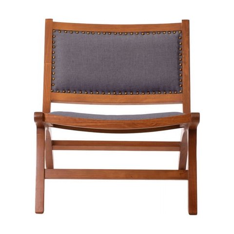 Latam Home - Sitial Hannover Lino Gris Oscuro