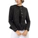 thumbnail image 1 of INSPIRE CHIC Chaquetas de Mezclilla para Mujer con Botones, Dobladillo Peplum, Mangas Largas, Chaquetas de Jean Recortadas, Negro Oscuro S, 1 of 7