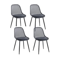 Klik Muebles - Pack De 4 Sillas Europa Acolchadas - Negras