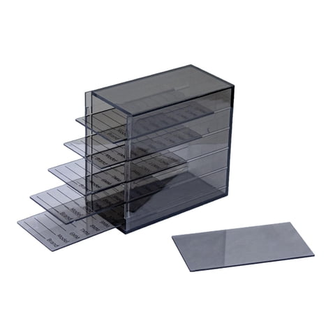 Ioensy - Caja De Almacenamiento De Pestañas, Práctica Herramienta Transparente Para Injerto De Pestañas Para Tocador, Color Negro