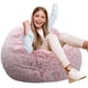 thumbnail image 1 of Puf Kisoy Fluffy, piel sintética, espuma viscoelástica, 75 cm, rosa, 1 of 8