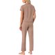 thumbnail image 3 of Conjunto de Pijamas para Mujer INSPIRE CHIC Camiseta de Manga Corta con Cuello en V y Pantalones Conjunto de Ropa de Dormir Suave de Punto Talla XL Marrón, 3 of 6